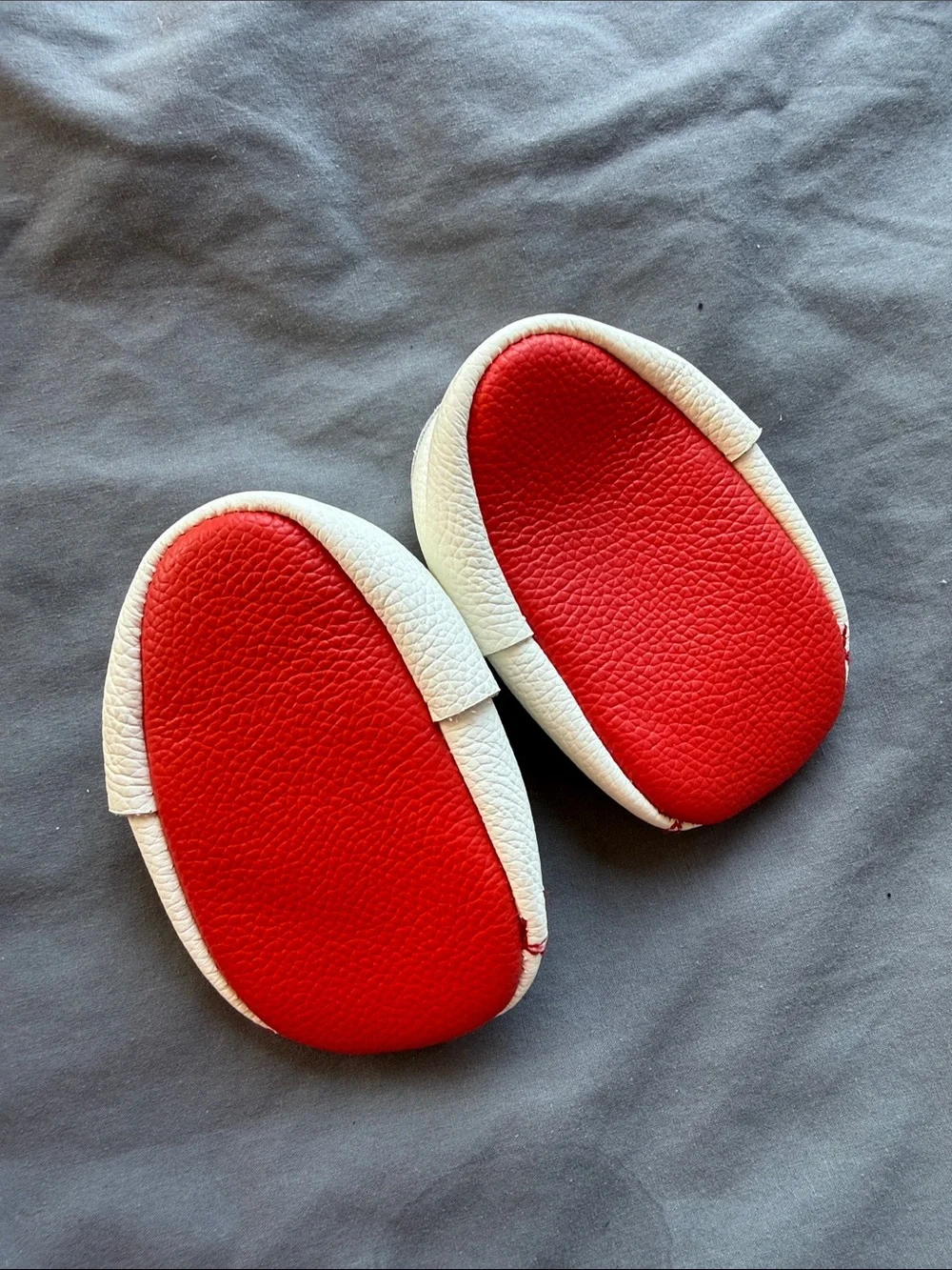 White Baby Soft-Sole Shoes with Red Stitching - Kids Shoes Baby & Walker